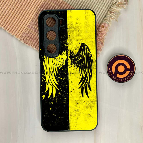 Infinix Hot 60i - Angel Wings 2.0 Series - Premium Metal Printed soft Bumper shock Proof Case