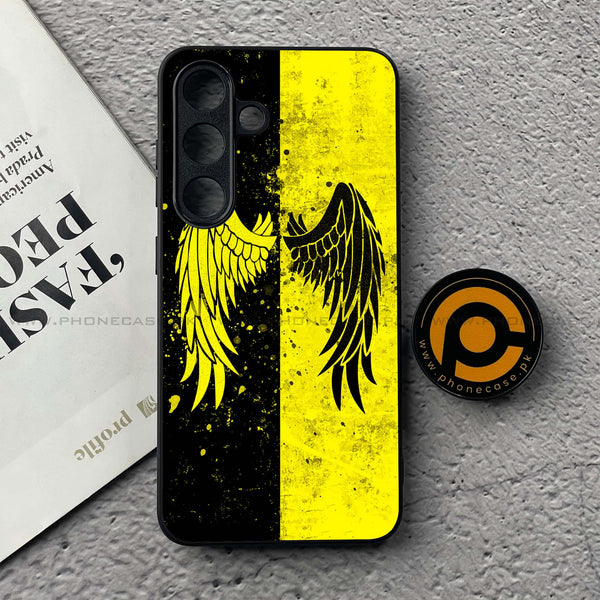Samsung Galaxy S25 FE - Angel Wings 2.0 Series - Premium Metal Printed soft Bumper shock Proof Case