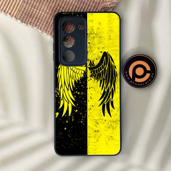 Oppo A5 2025 - Angel Wings 2.0 Series - Premium Metal Printed soft Bumper shock Proof Case