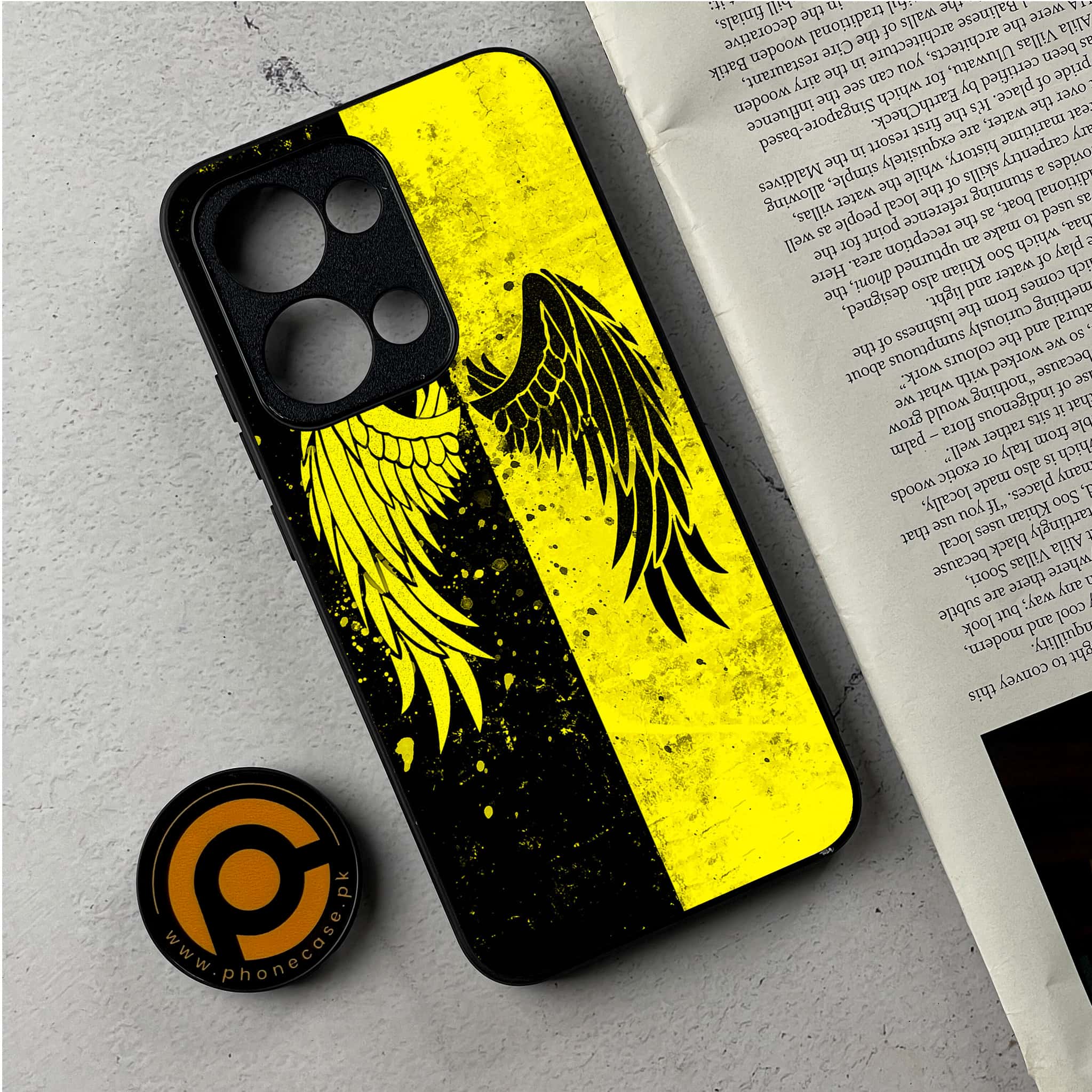 Oppo Reno 13 - Angel Wings 2.0 Series - Premium Metal Printed Soft Bumper Shockproof Case