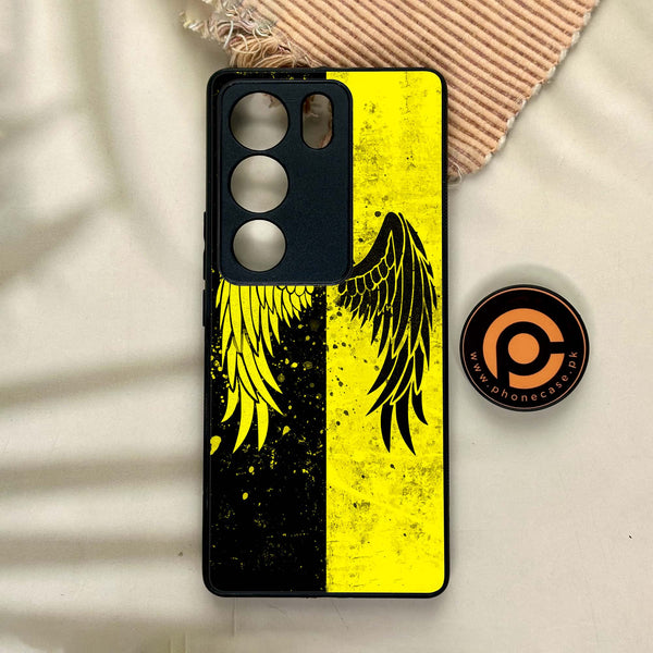 Vivo V29 - Angel Wings 2.0 Design 1  - Premium Printed Glass soft Bumper shock Proof Case CS-36613