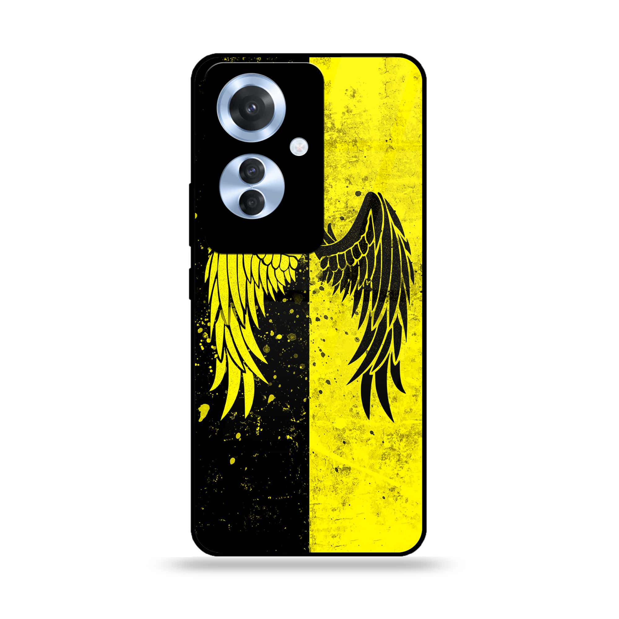 Oppo Reno 11F - Angel Wings 2.0 Series - Premium Printed Glass soft Bumper shock Proof Case