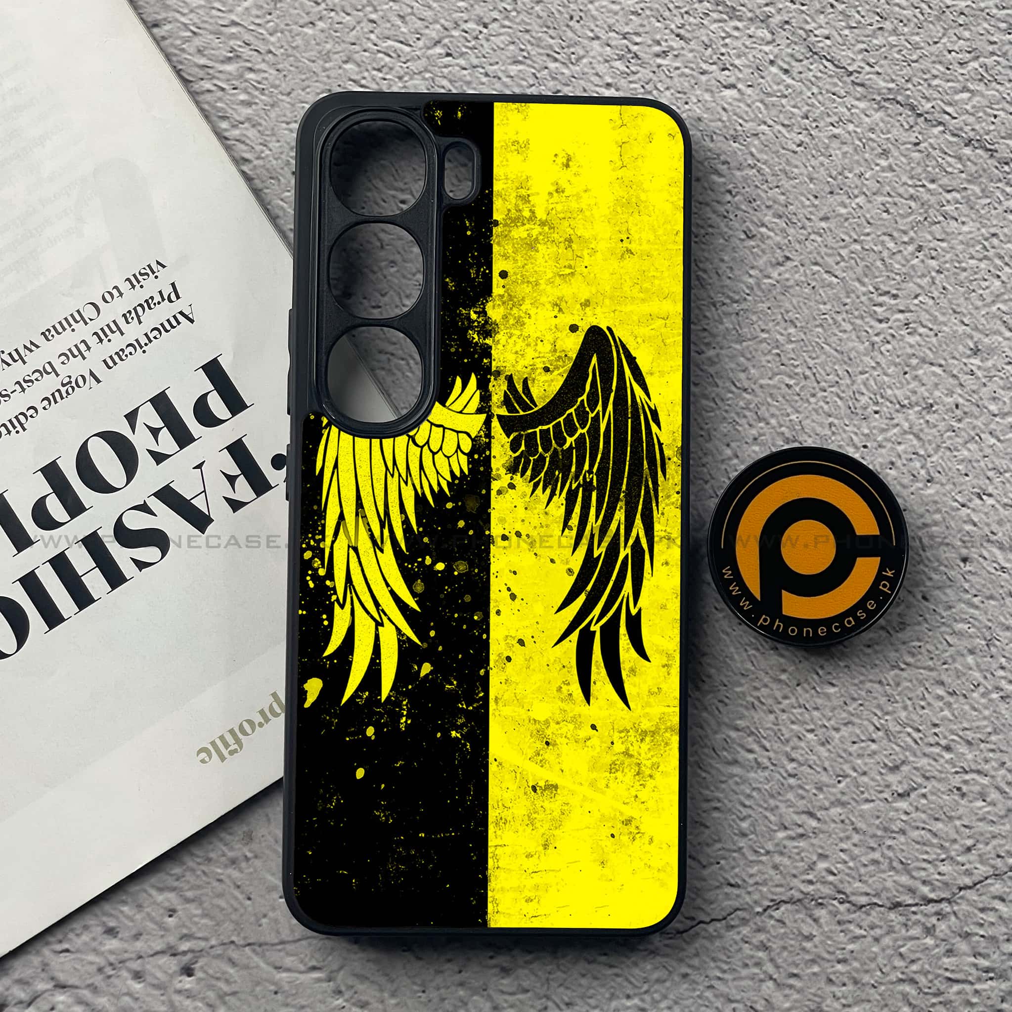 Vivo V40 Lite (IDN) - Angel Wings 2.0 Series - Premium Metal Printed soft Bumper Shock Proof Case