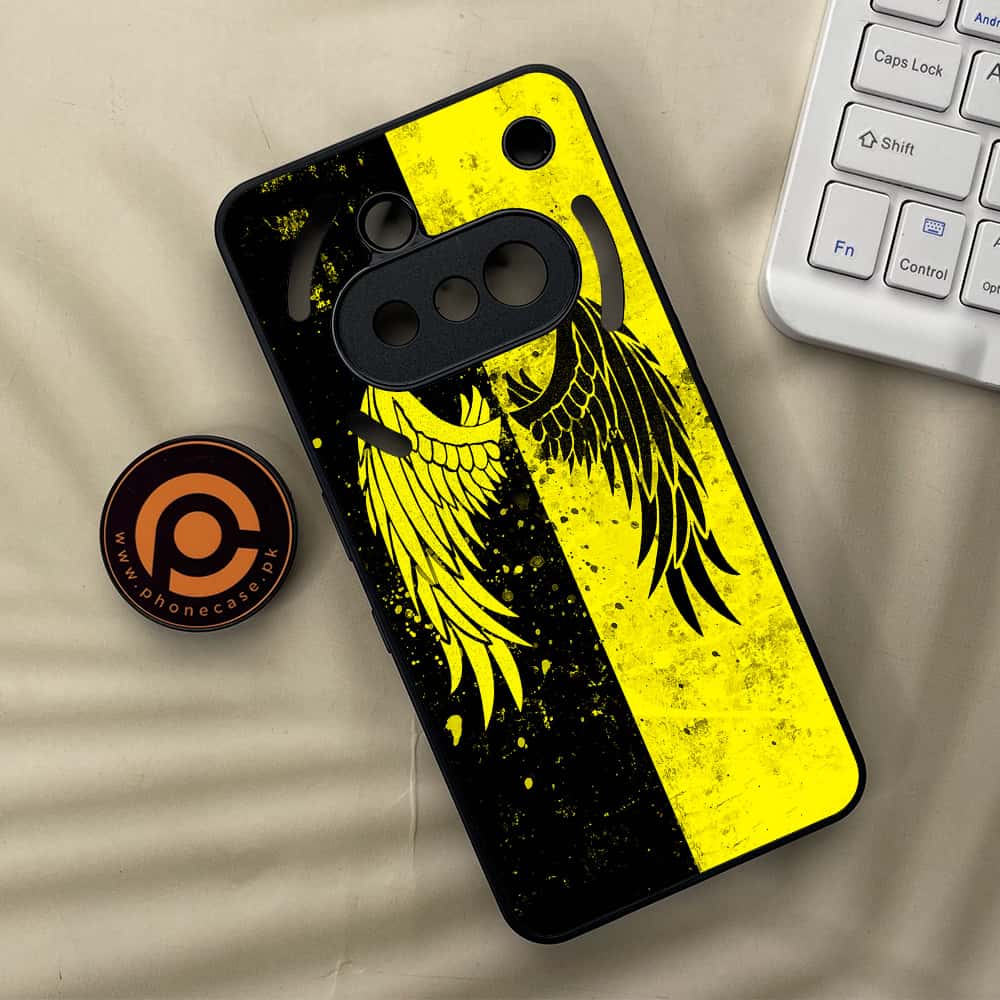 Nothing Phone 3a - Angel Wings 2.0 Series - Premium Metal  Printed soft Bumper shock Proof Case