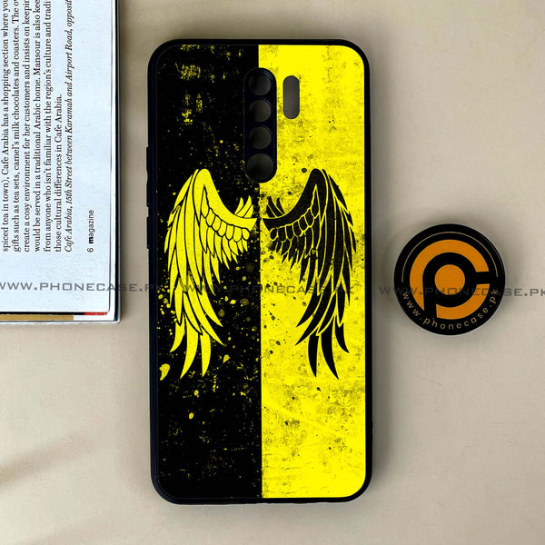 Xiaomi Redmi 9 - Angel Wings 2.0 Series - Premium Printed Glass soft Bumper shock Proof Case