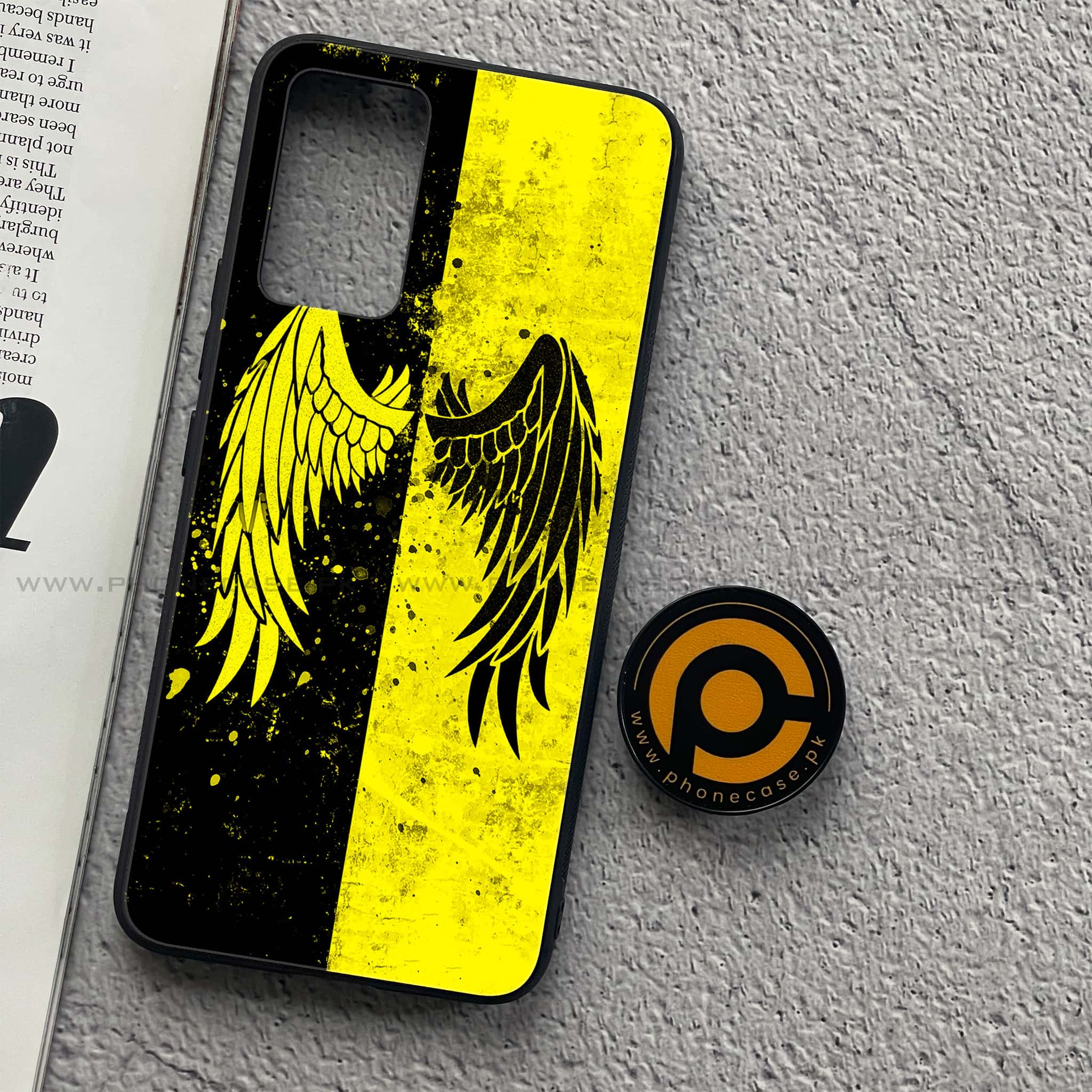 Vivo V21 - Angel Wings 2.0 Series - Premium Printed Glass soft Bumper shock Proof Case