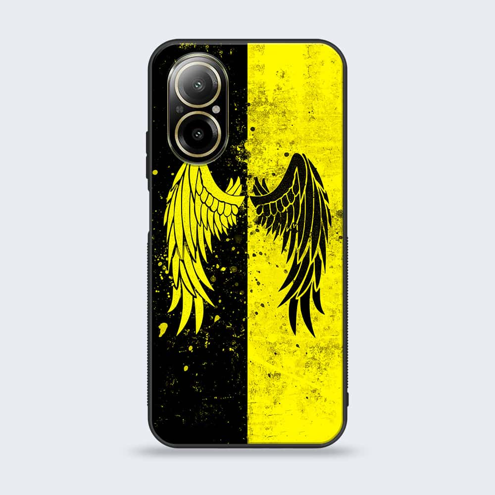 Realme C67 - Angel Wings 2.0 Series - Premium Printed Glass soft Bumper shock Proof Case