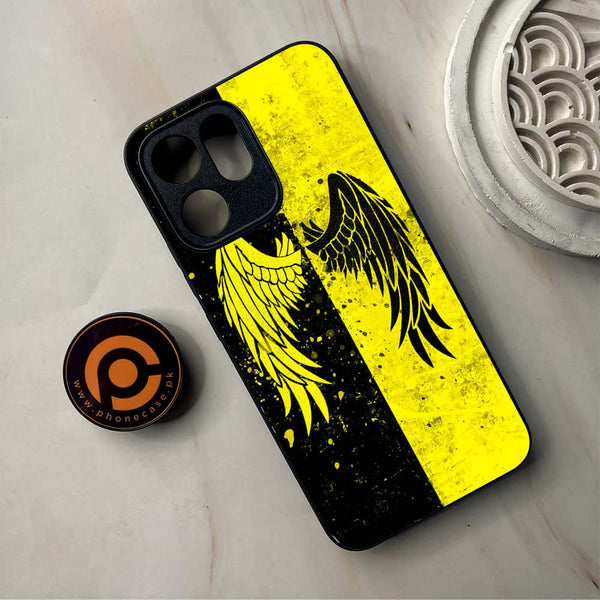 Oppo Reno 14F - Angel Wings 2.0 Series - Premium Metal Printed Soft Bumper Shockproof Case
