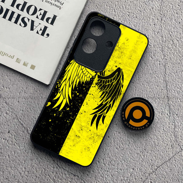 Realme Note 60x - Angel Wings 2.0 Series - Premium Metal  Printed soft Bumper shock Proof Case
