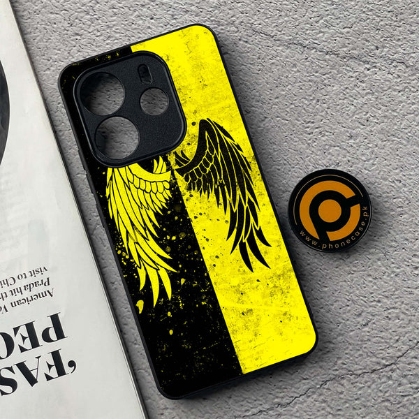 Xiaomi Redmi Note 14 - Angel Wings 2.0 Series - Premium Printed Glass soft Bumper shock Proof Case