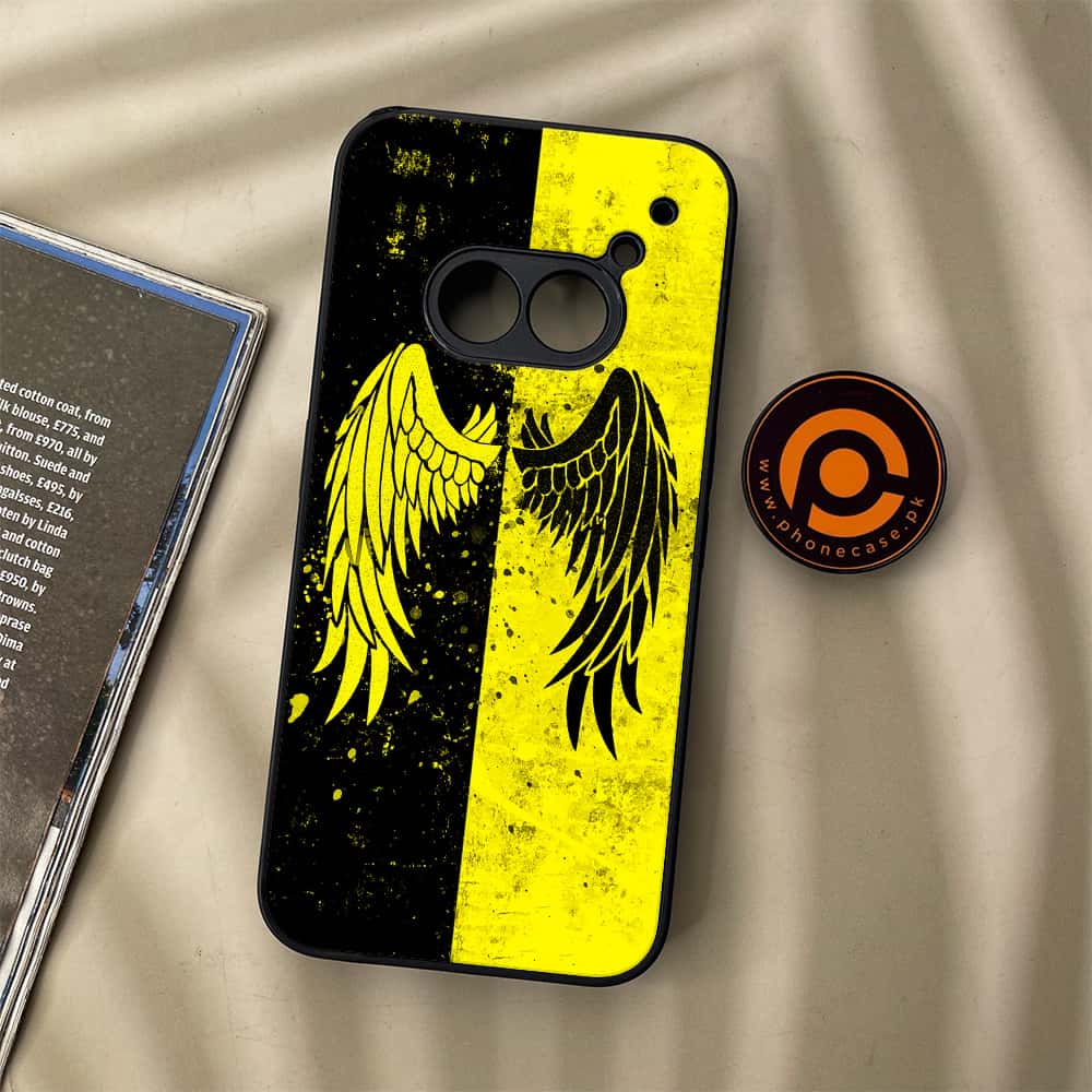 Nothing Phone (2a) - Angel Wings 2.0 Series - Premium Metal Printed soft Bumper Shock Proof Case