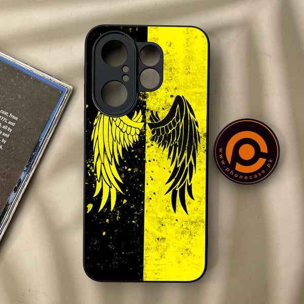 Vivo X200 FE - Angel Wings 2.0 Series - Premium Metal Printed soft Bumper Shock Proof Case