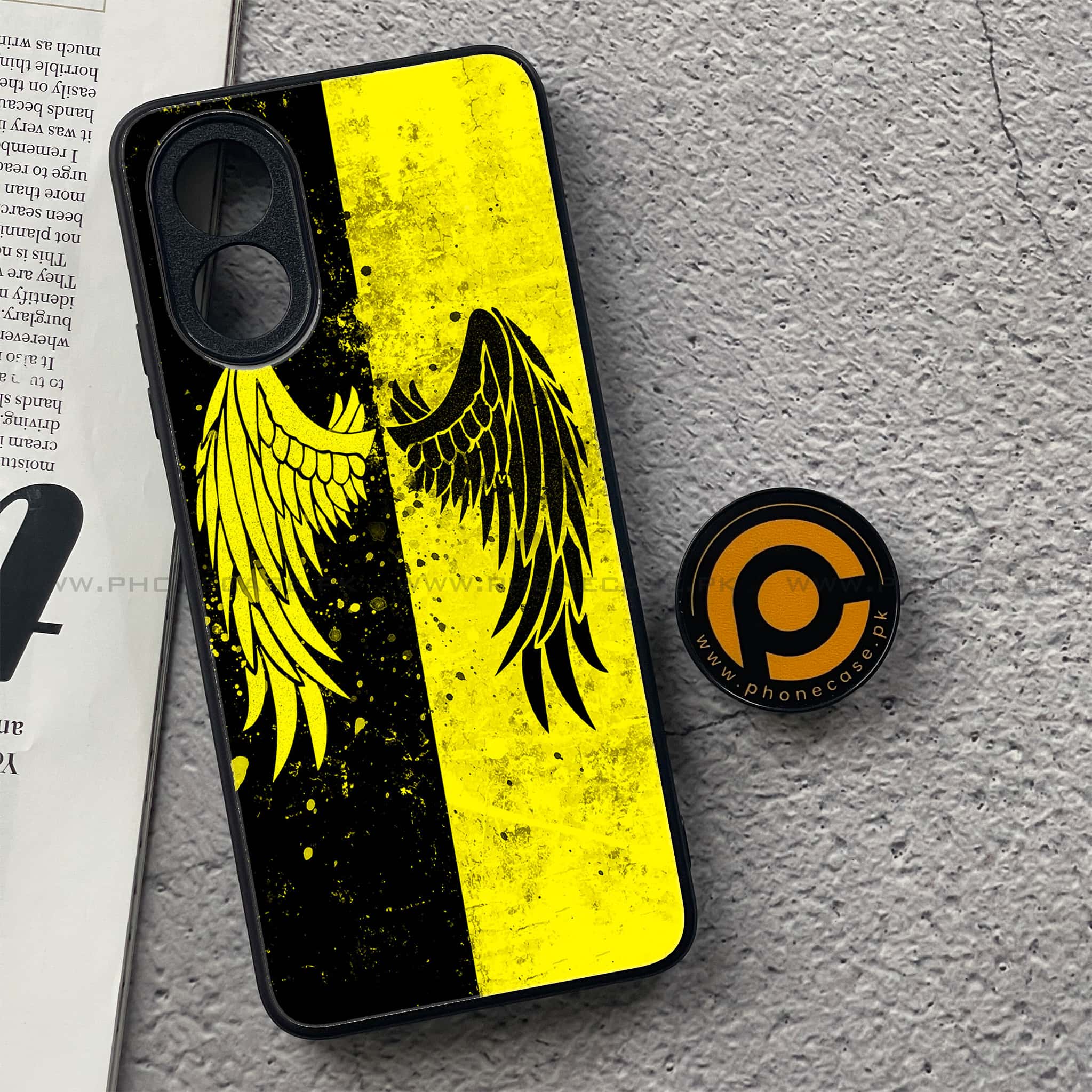 Oppo A38 4G - Angel Wings 2.0 Series - Premium Printed Metal soft Bumper shock Proof Case