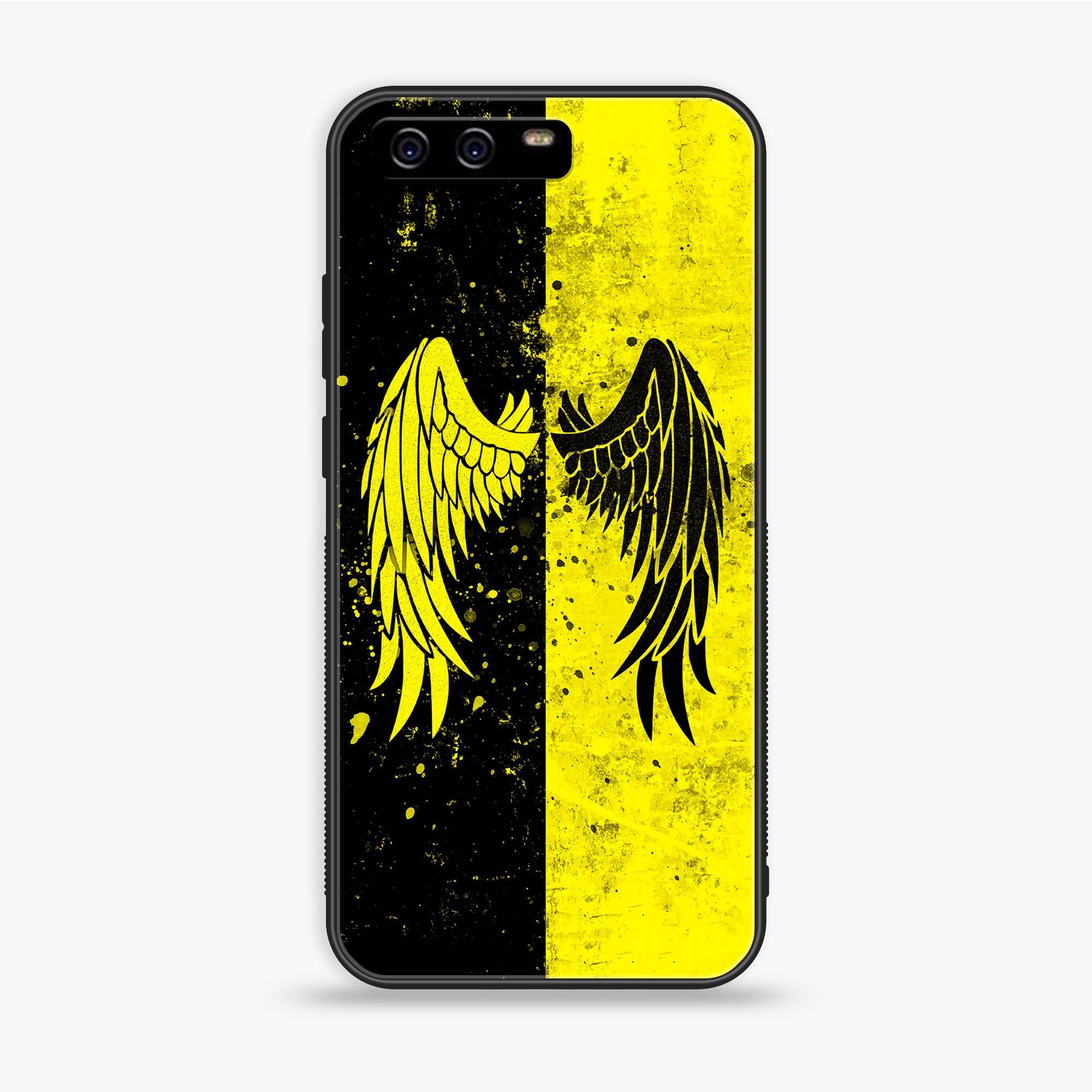 Huawei P10 Plus - Angel Wings 2.0 Series - Premium Printed Glass soft Bumper shock Proof Case