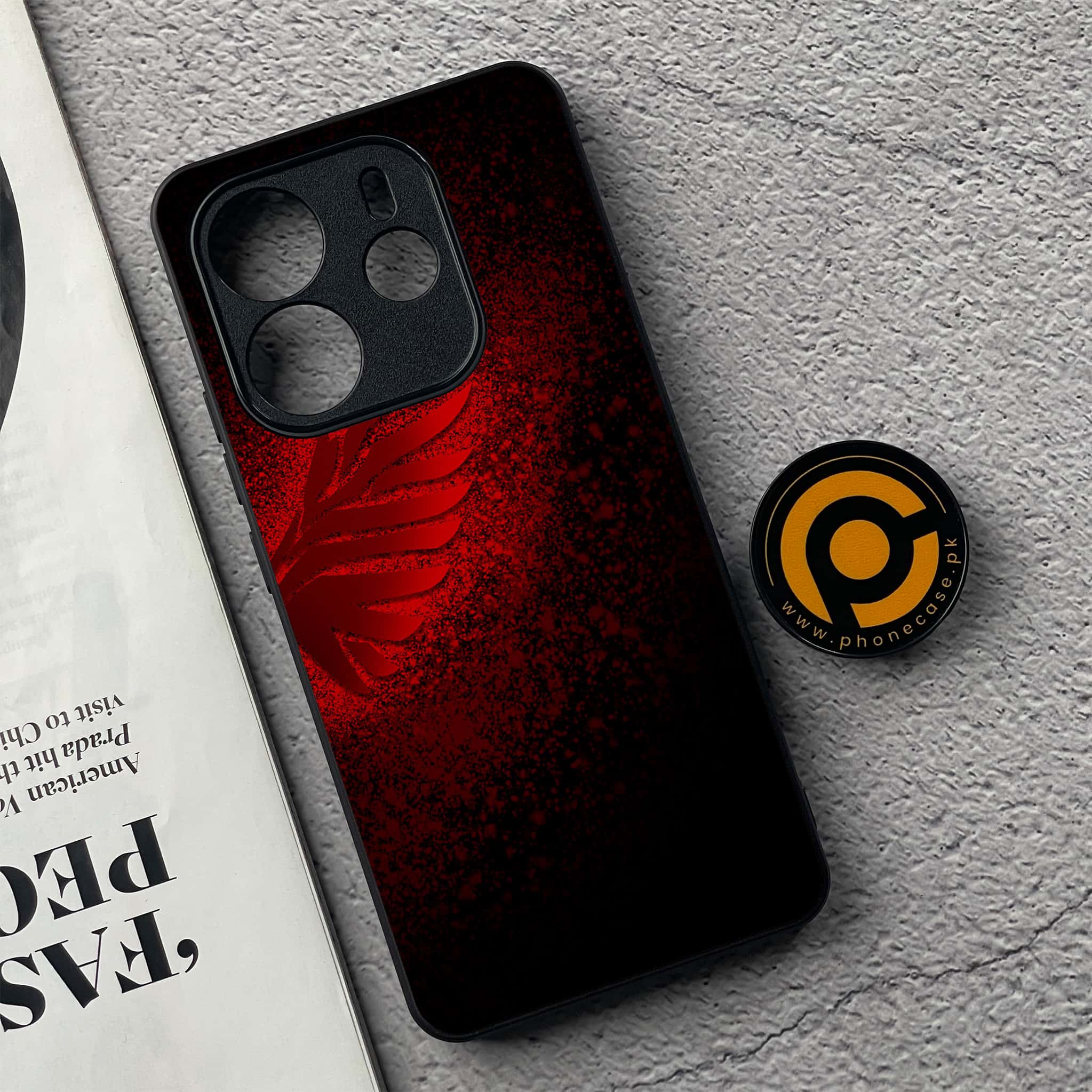 Xiaomi Redmi Note 14 - Angel Wings 2.0 Series - Premium Printed Glass soft Bumper shock Proof Case