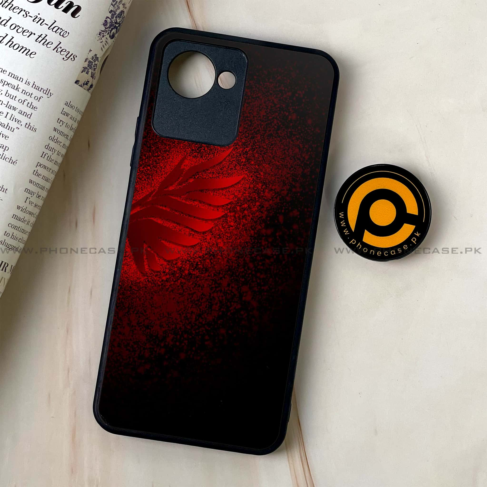 Realme C30 - Angel Wings 2.0 Series - Premium Printed Glass soft Bumper shock Proof Case