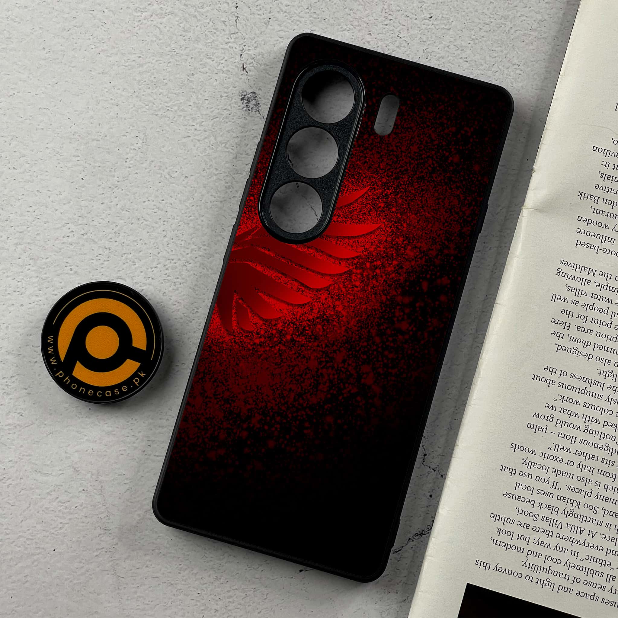 Tecno Camon 40 - Angel Wings 2.0 Series - Premium Metal Printed Soft Bumper Shockproof Case
