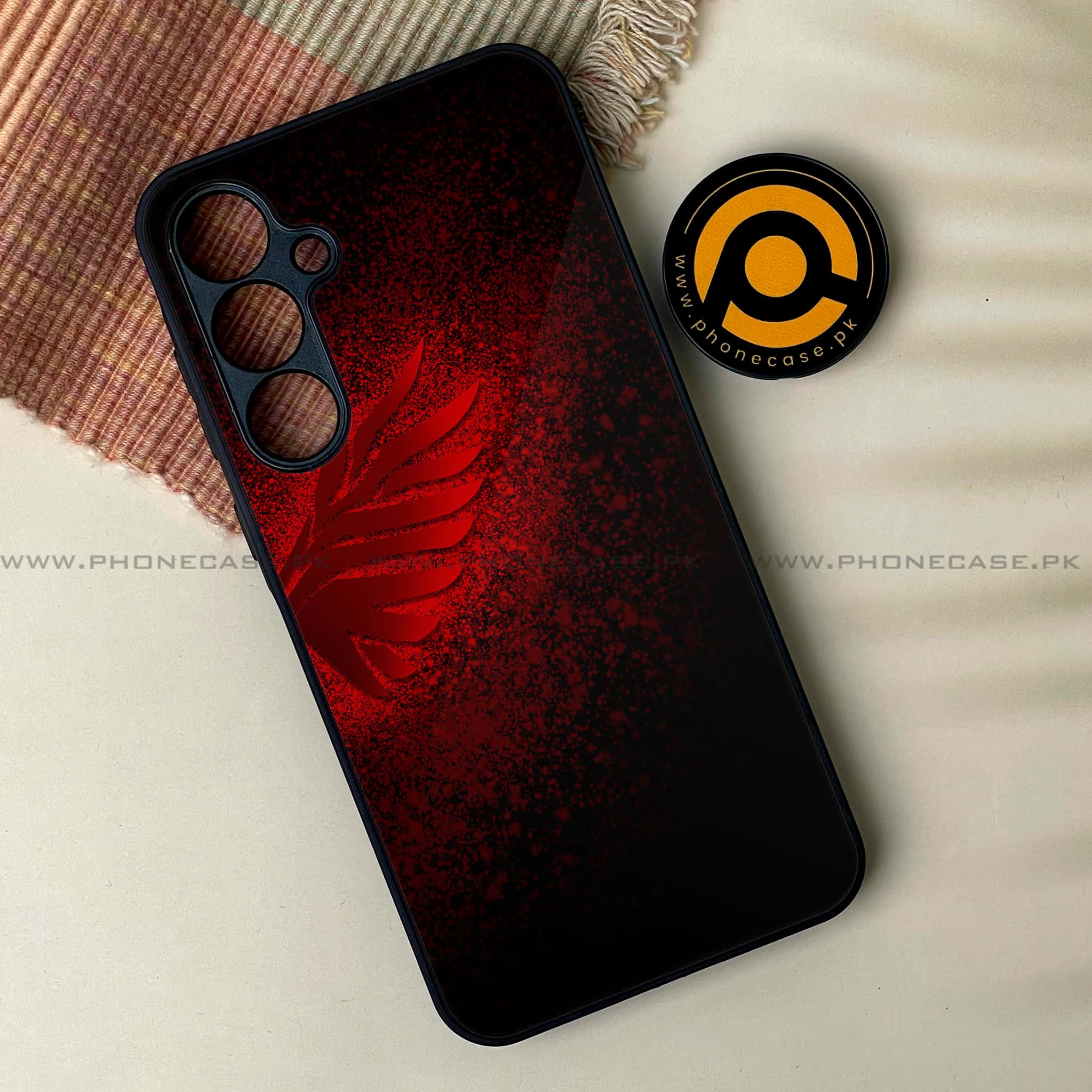 Samsung Galaxy A34 - Angel Wings 2.0 Series - Premium Printed Glass soft Bumper shock Proof Case