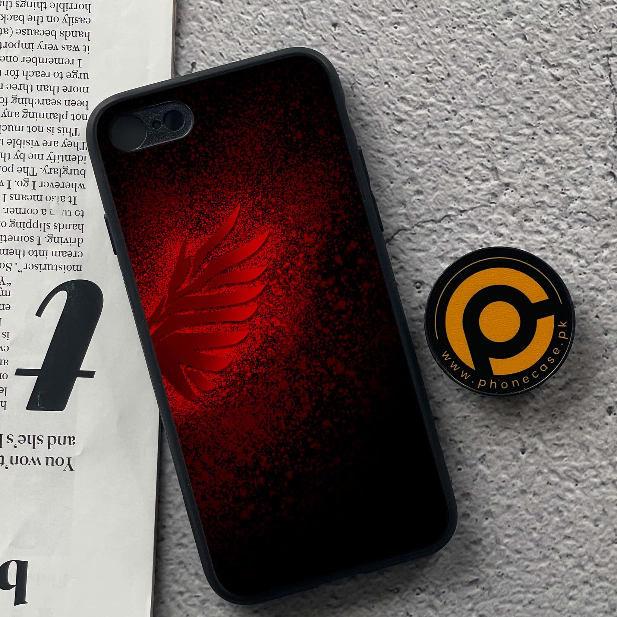 iPhone 7 / 8 - Angel wings 2.0 Series - Premium Printed Glass soft Bumper shock Proof Case