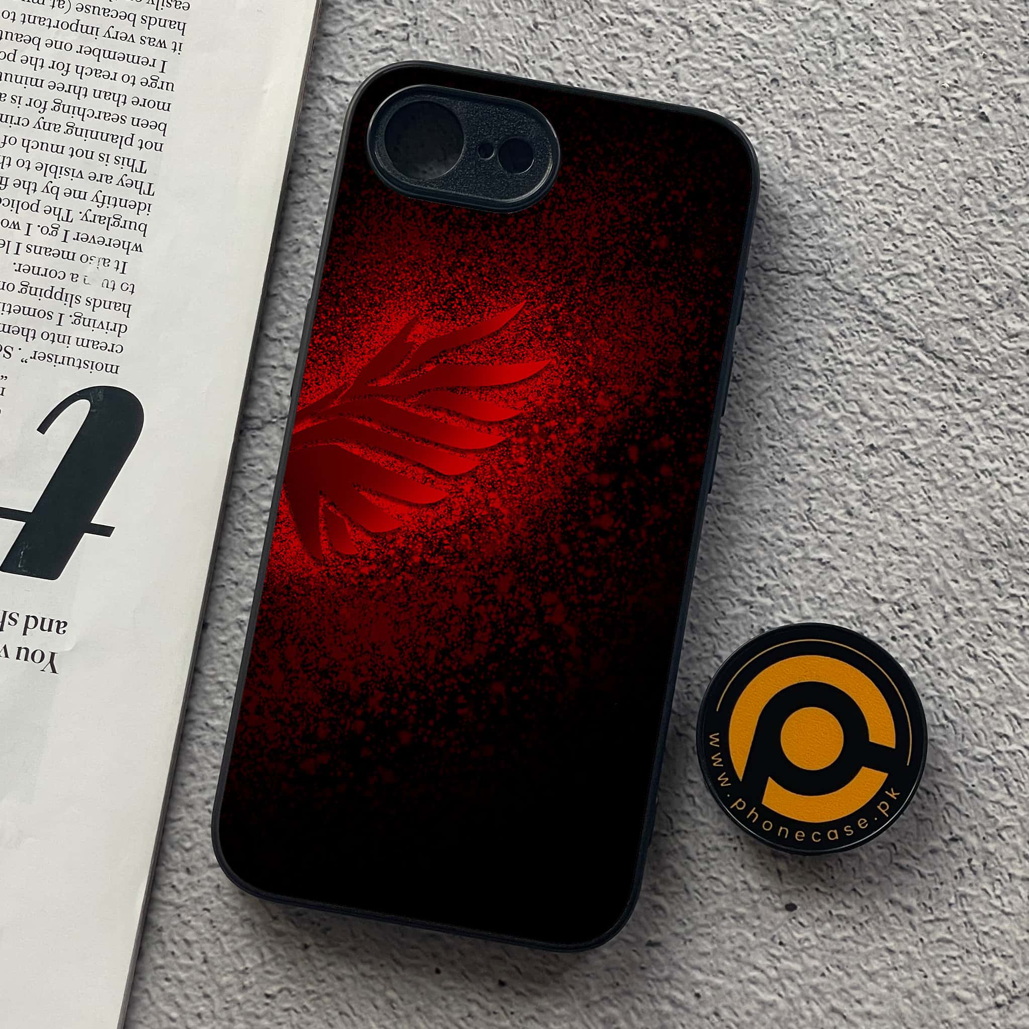 iPhone 16e - Angel Wings 2.0 Series - Premium Metal  Printed soft Bumper shock Proof Case