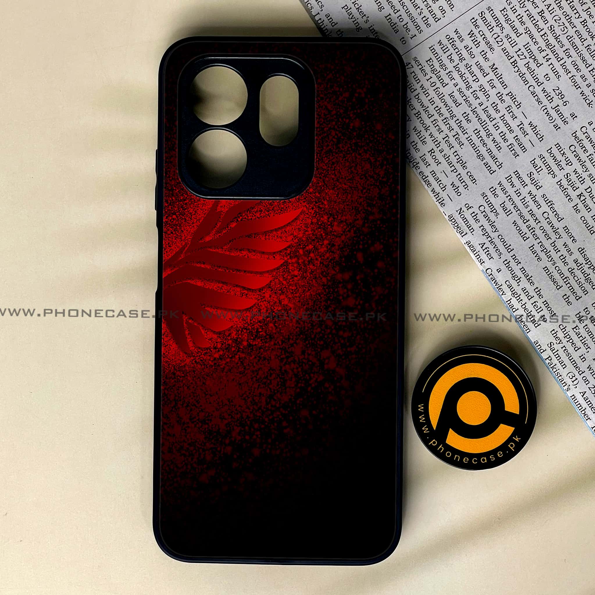Infinix Smart 9 HD - Angel Wings 2.0 Series - Premium Metal Printed soft Bumper shock Proof Case