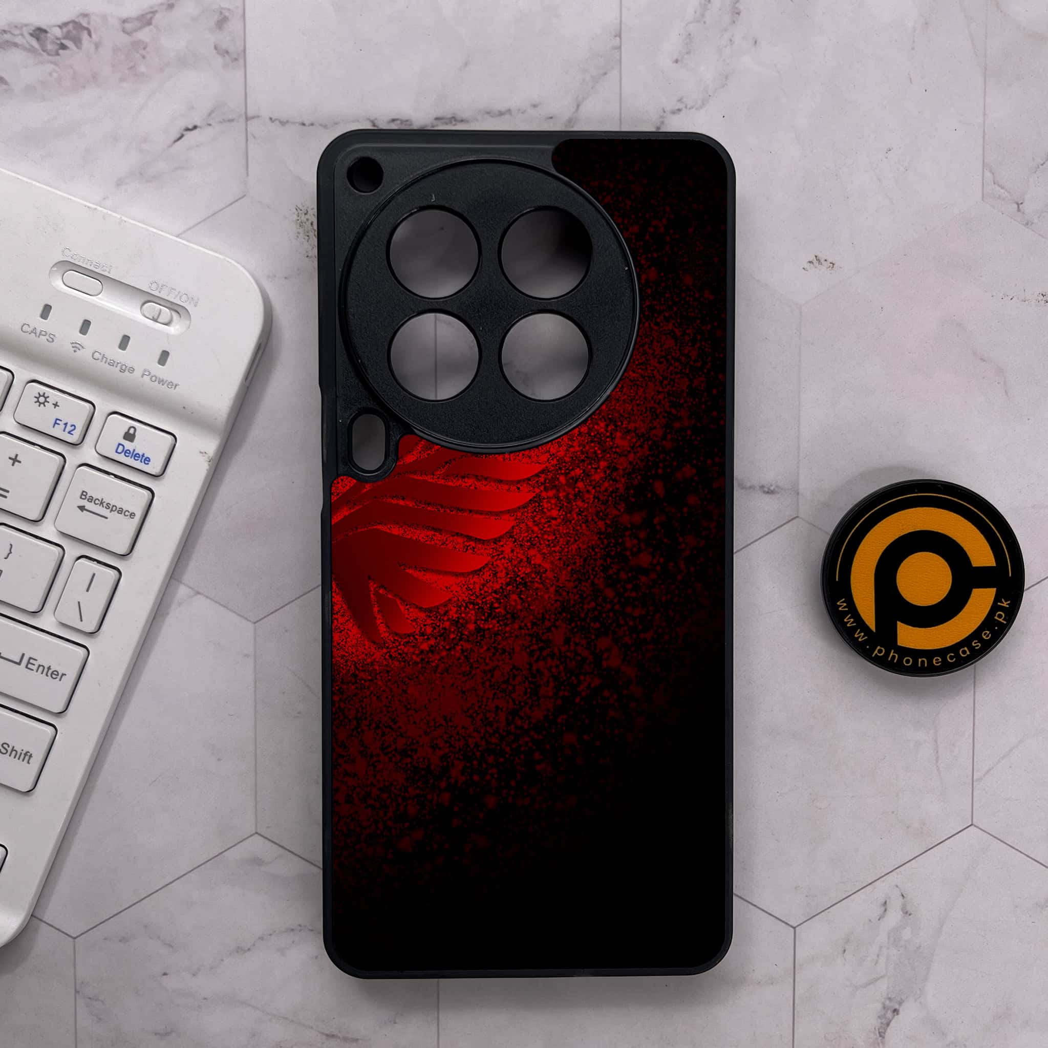 Tecno Camon 30 Premier - Angel Wings 2.0 Series - Premium Metal Printed soft Bumper shock Proof Case