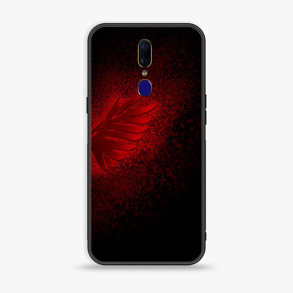 Oppo F11 - Angel Wings 2.0 Design 2  - Premium Printed Glass soft Bumper shock Proof Case  CS-31145