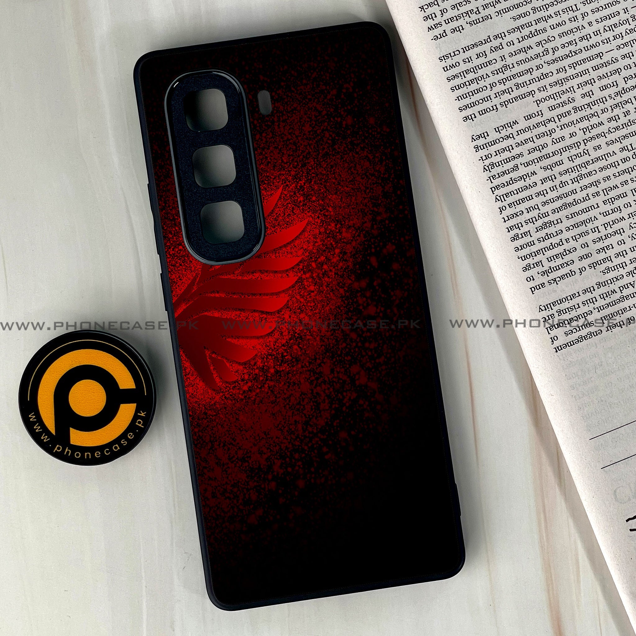 Infinix Hot 60i - Angel Wings 2.0 Series - Premium Metal Printed soft Bumper shock Proof Case