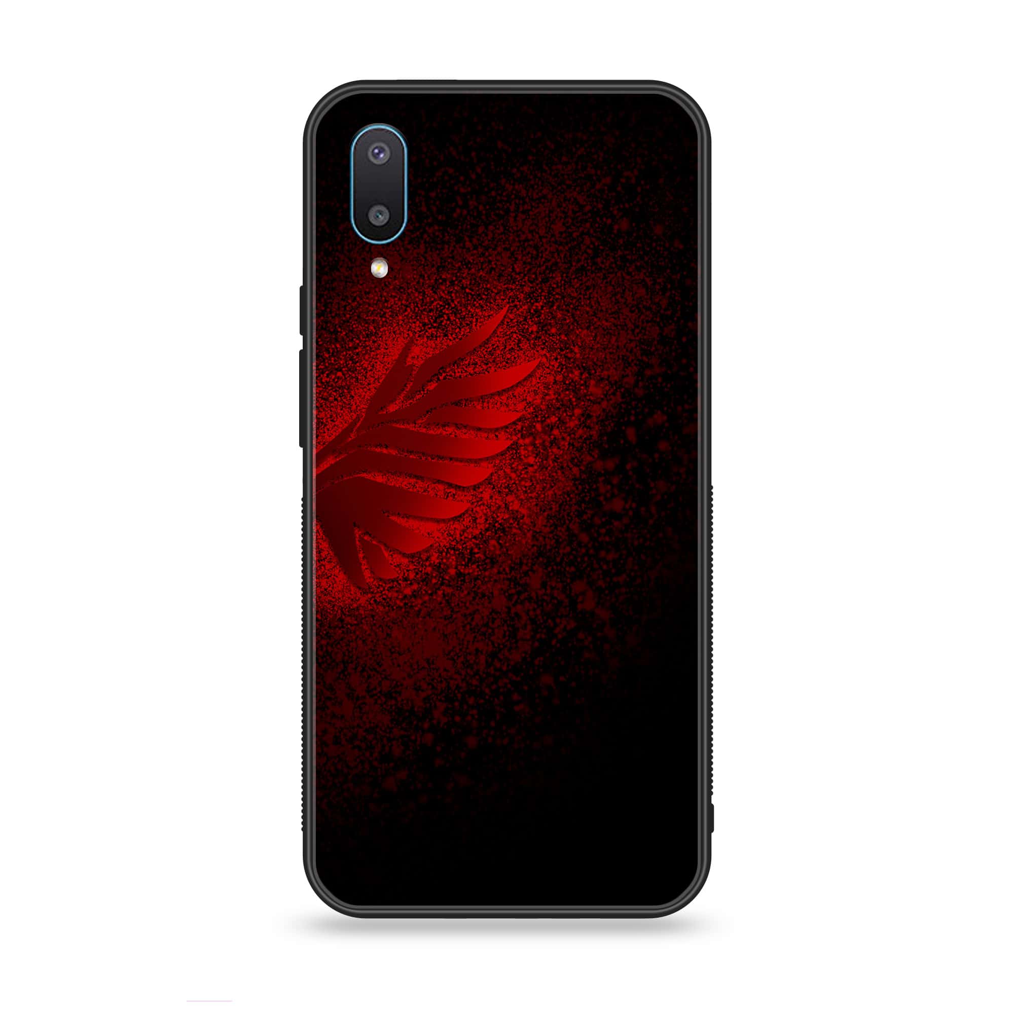 Samsung Galaxy A02 - Angel Wings 2.0 Series - Premium Printed Glass soft Bumper shock Proof Case