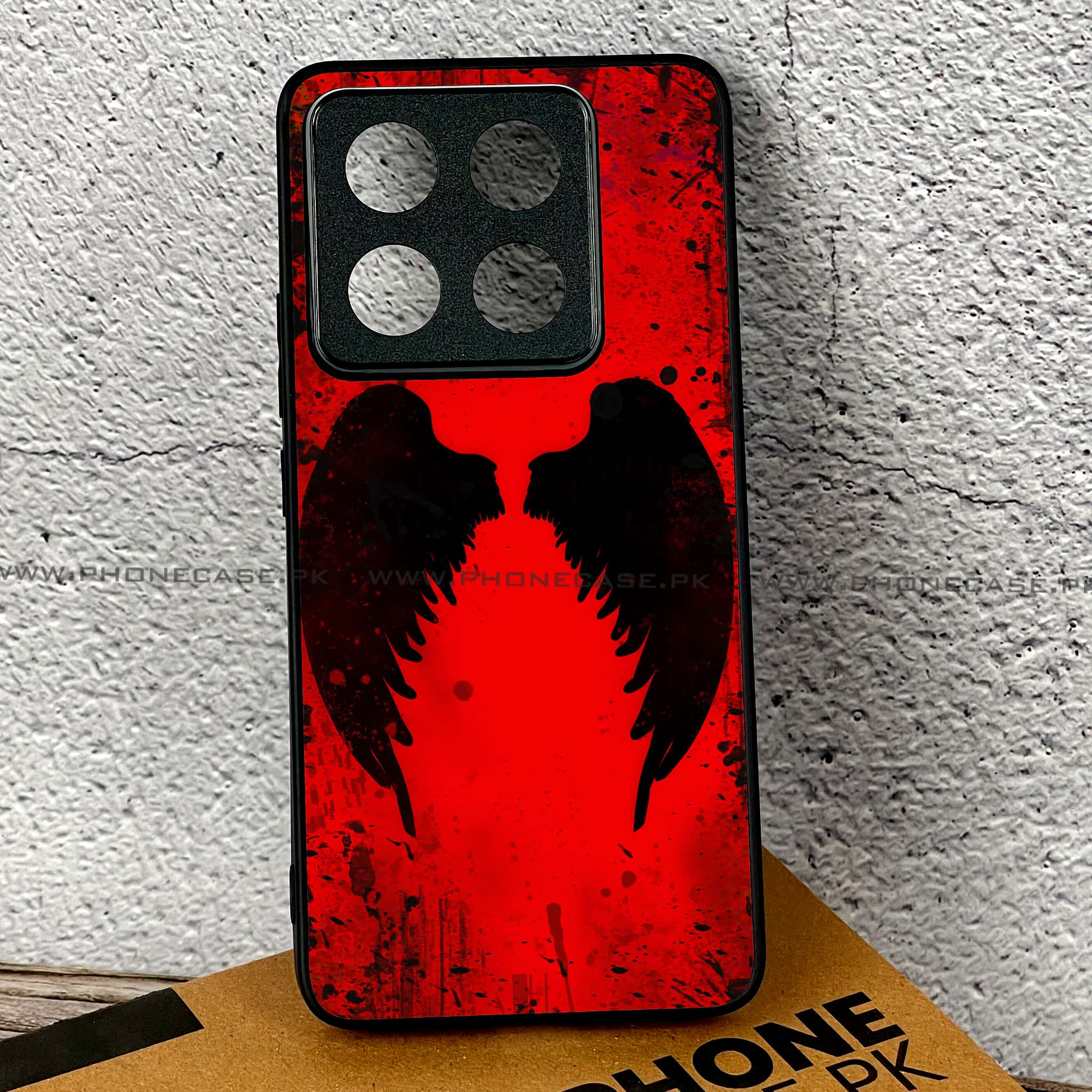 Xiaomi 14T - Angel Wings 2.0 Series - Premium Printed Glass soft Bumper shock Proof Case