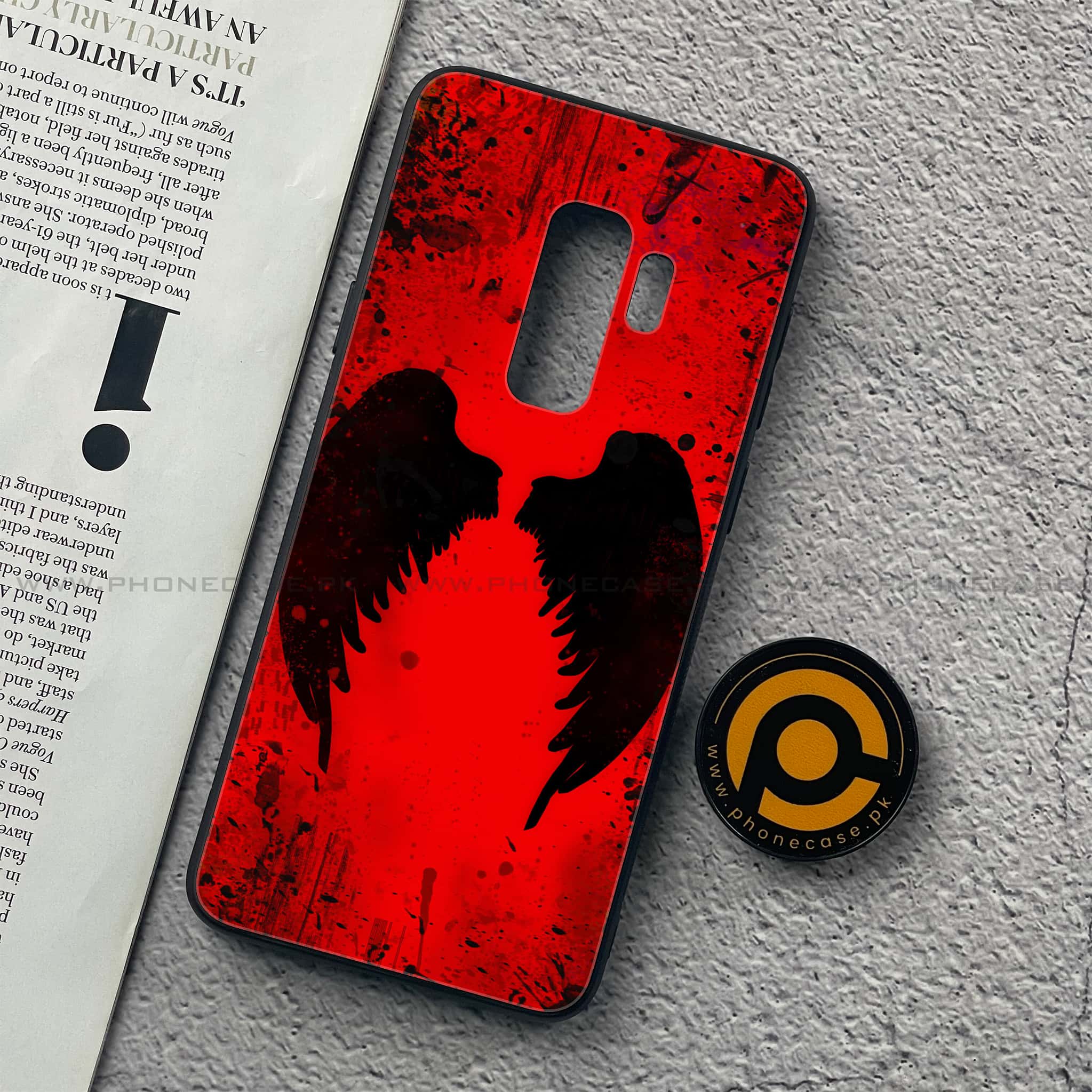 Samsung Galaxy S9 Plus - Angel Wings 2.0 Series - Premium Printed Glass soft Bumper shock Proof Case
