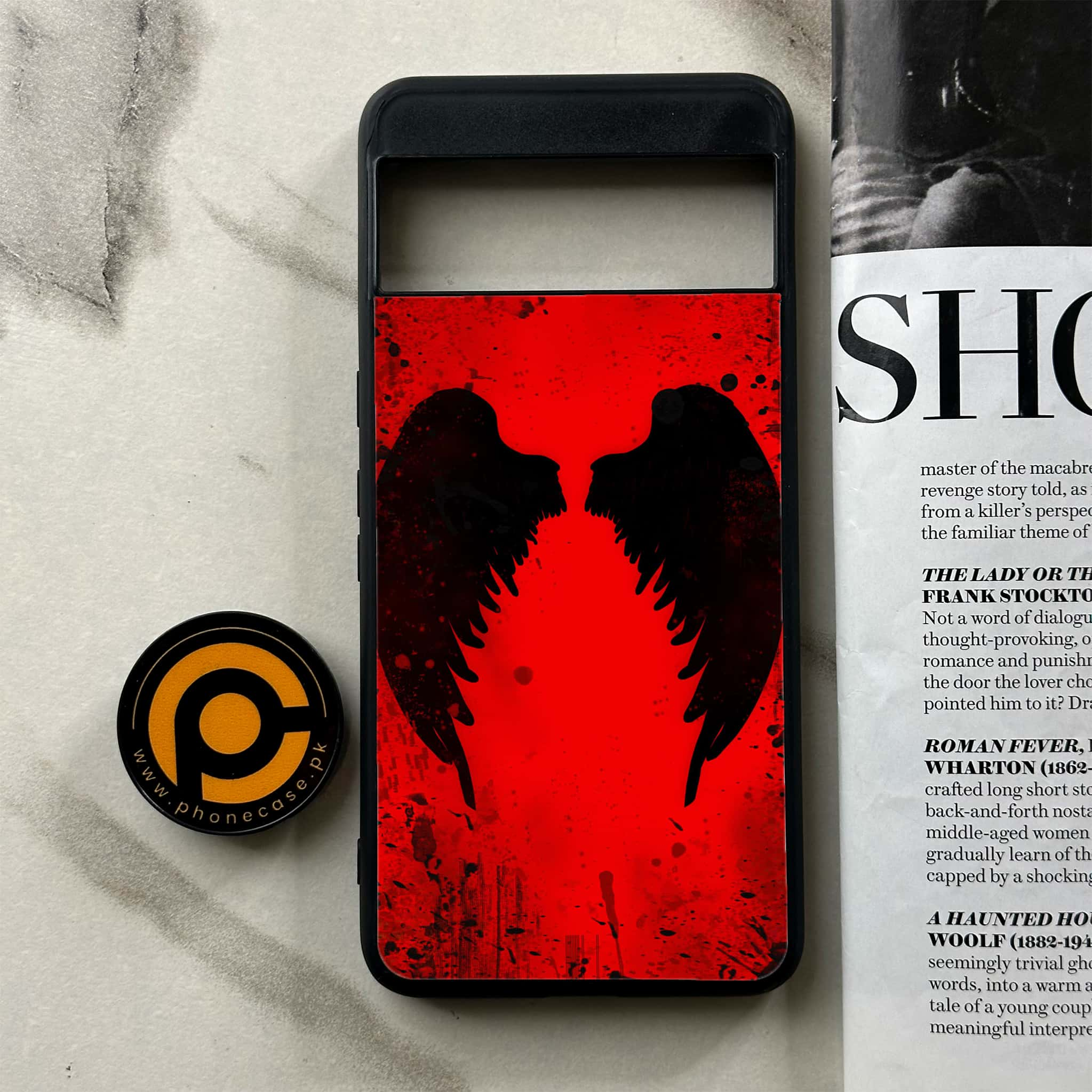 Google Pixel 8 Pro - Angel Wings 2.0 Series - Premium Printed Glass soft Bumper shock Proof Case