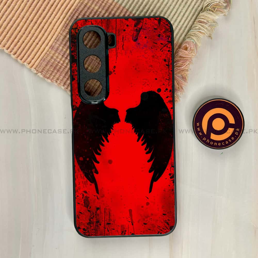 Infinix Hot 60i - Angel Wings 2.0 Series - Premium Metal Printed soft Bumper shock Proof Case