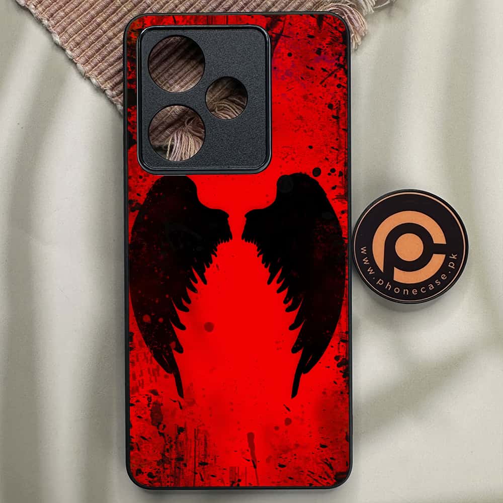 Realme GT 7 - Angel Wings 2.0 Series - Premium Metal Printed soft Bumper shock Proof Case