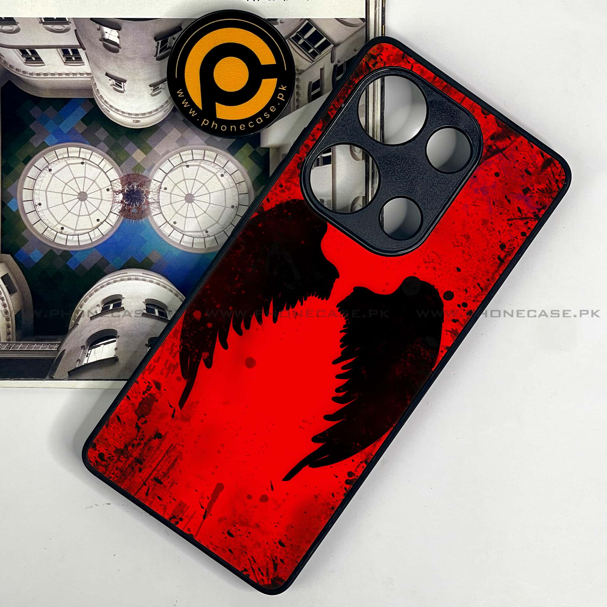 Redmi Note 13 Pro 4G - Angel Wings 2.0 Series - Premium Metal Printed soft Bumper shock Proof Case