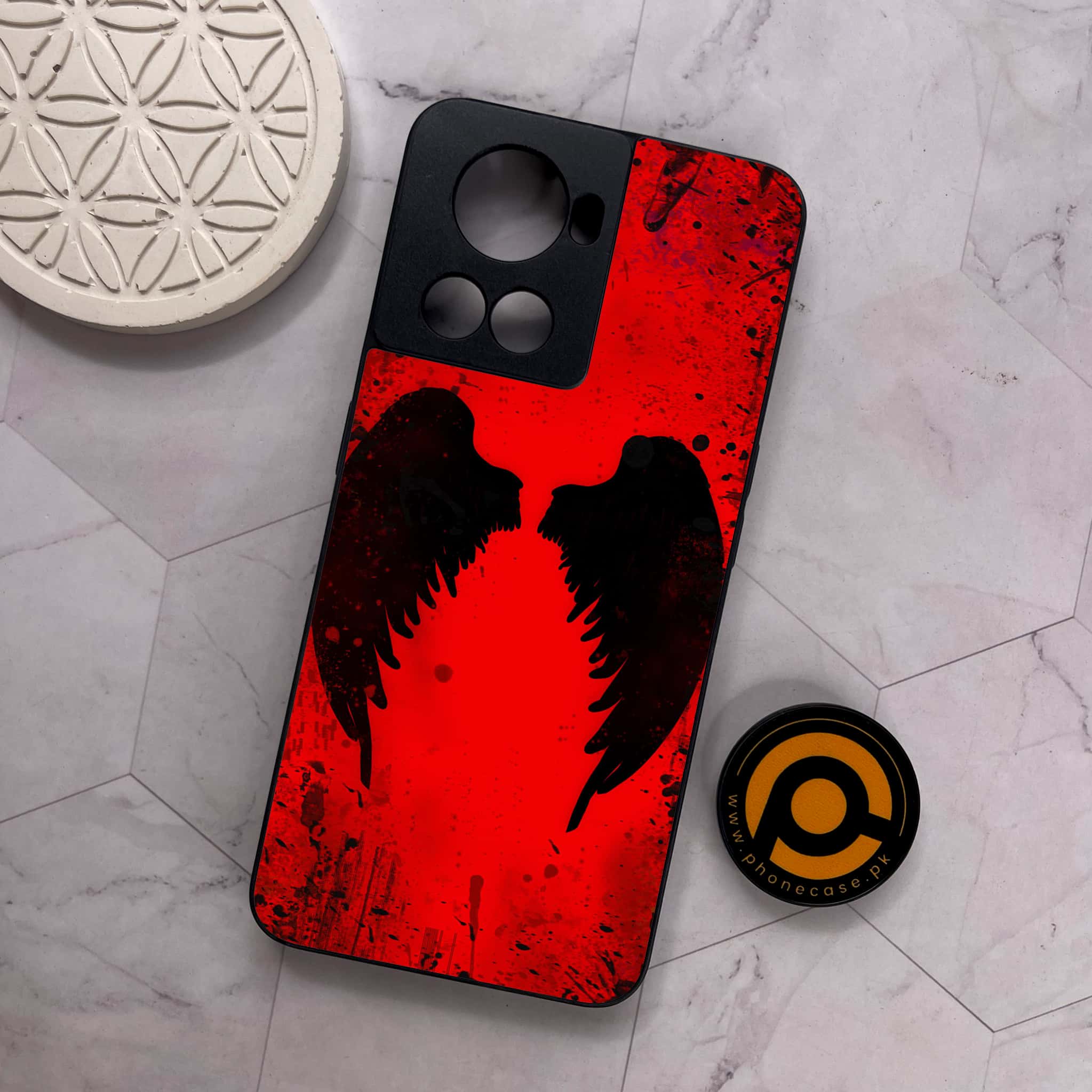OnePlus 10R - Angel Wings 2.0 Series - Premium Metal Printed soft Bumper shock Proof Case