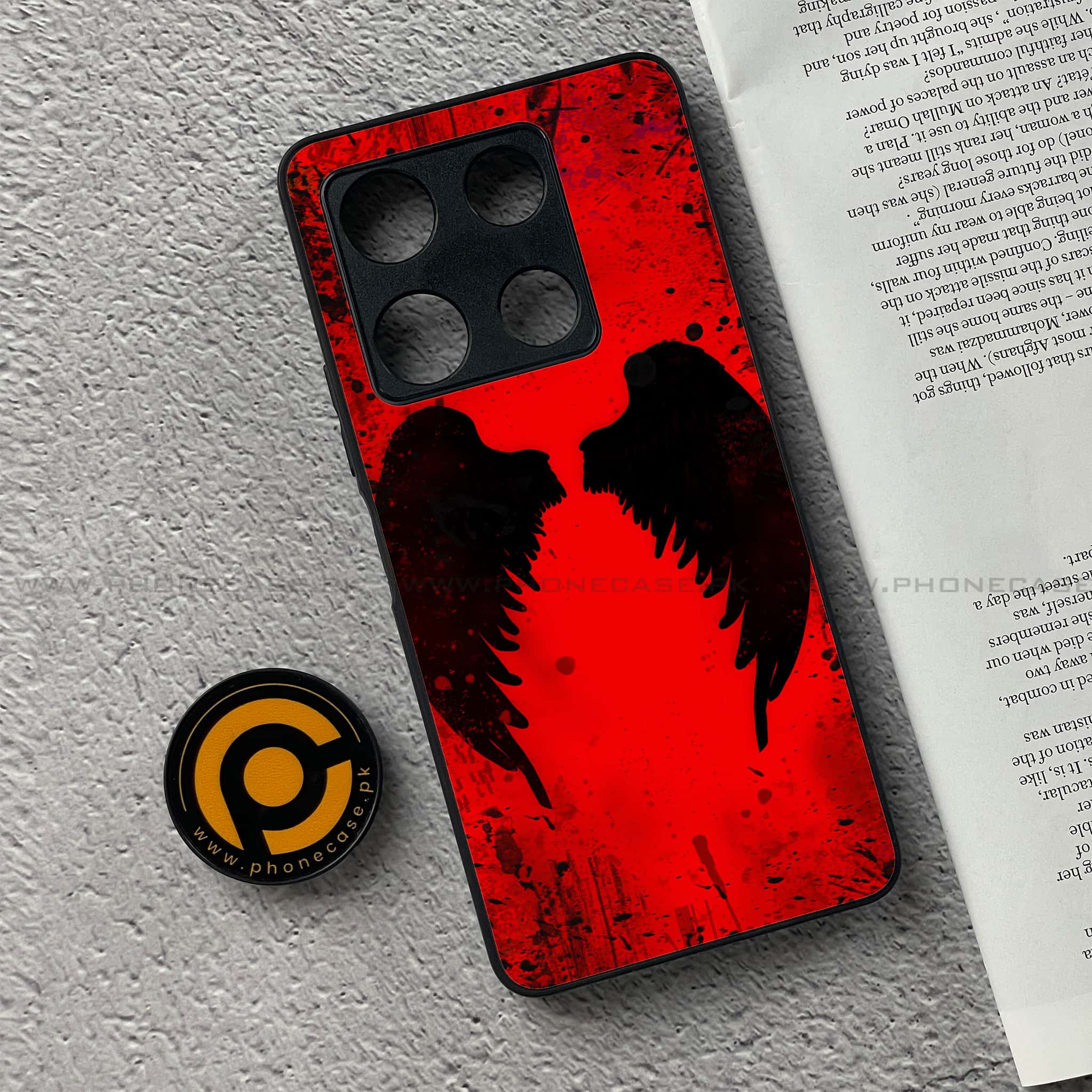 Infinix Note 30 Pro - Angel Wings 2.0 Series - Premium Metal Printed soft Bumper shock Proof Case