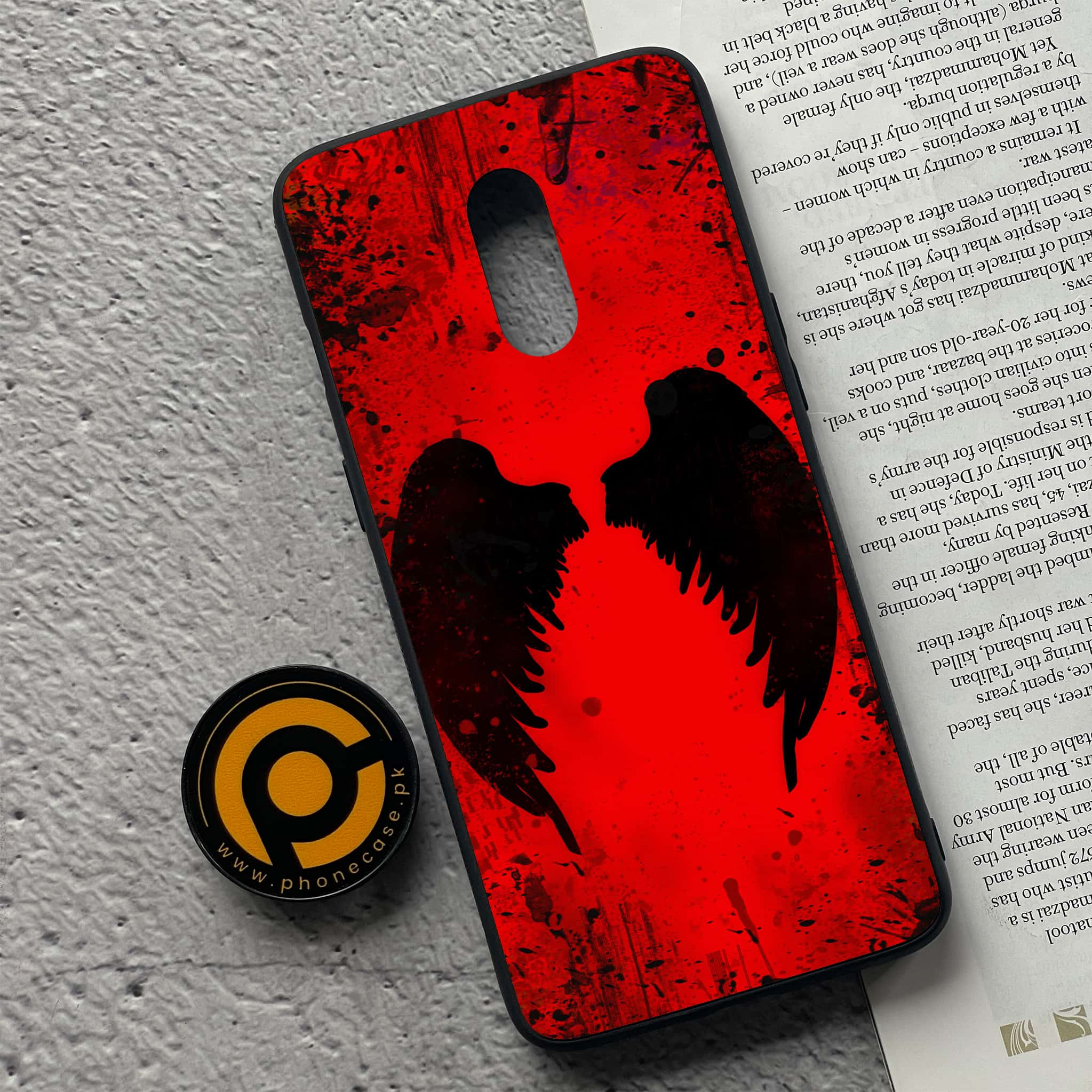 OnePlus 7 - Angel Wings 2.0 Series - Premium Printed Glass soft Bumper shock Proof Case