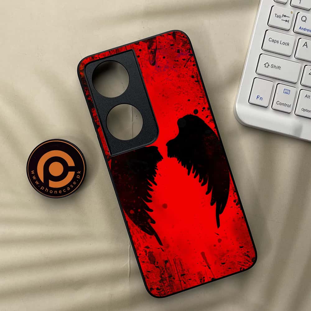 Honor X7b - Angel Wings 2.0 Series - Premium Metal  Printed soft Bumper shock Proof Case