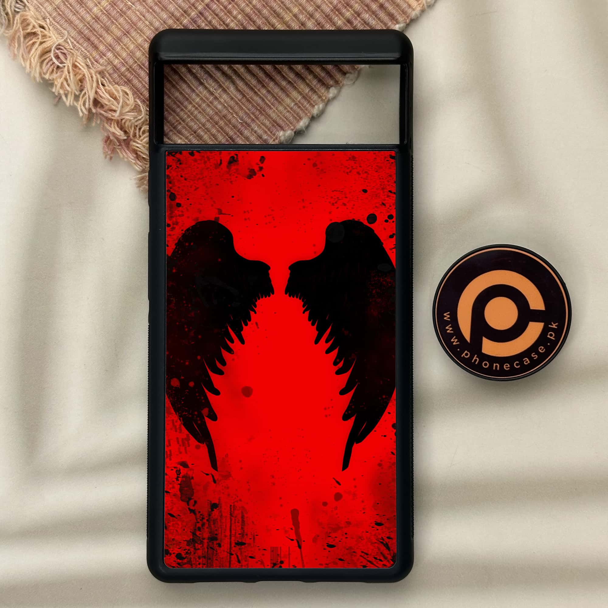 Google Pixel 6 - Angel Wings 2.0 Series - Premium Metal Printed soft Bumper Shock Proof Case