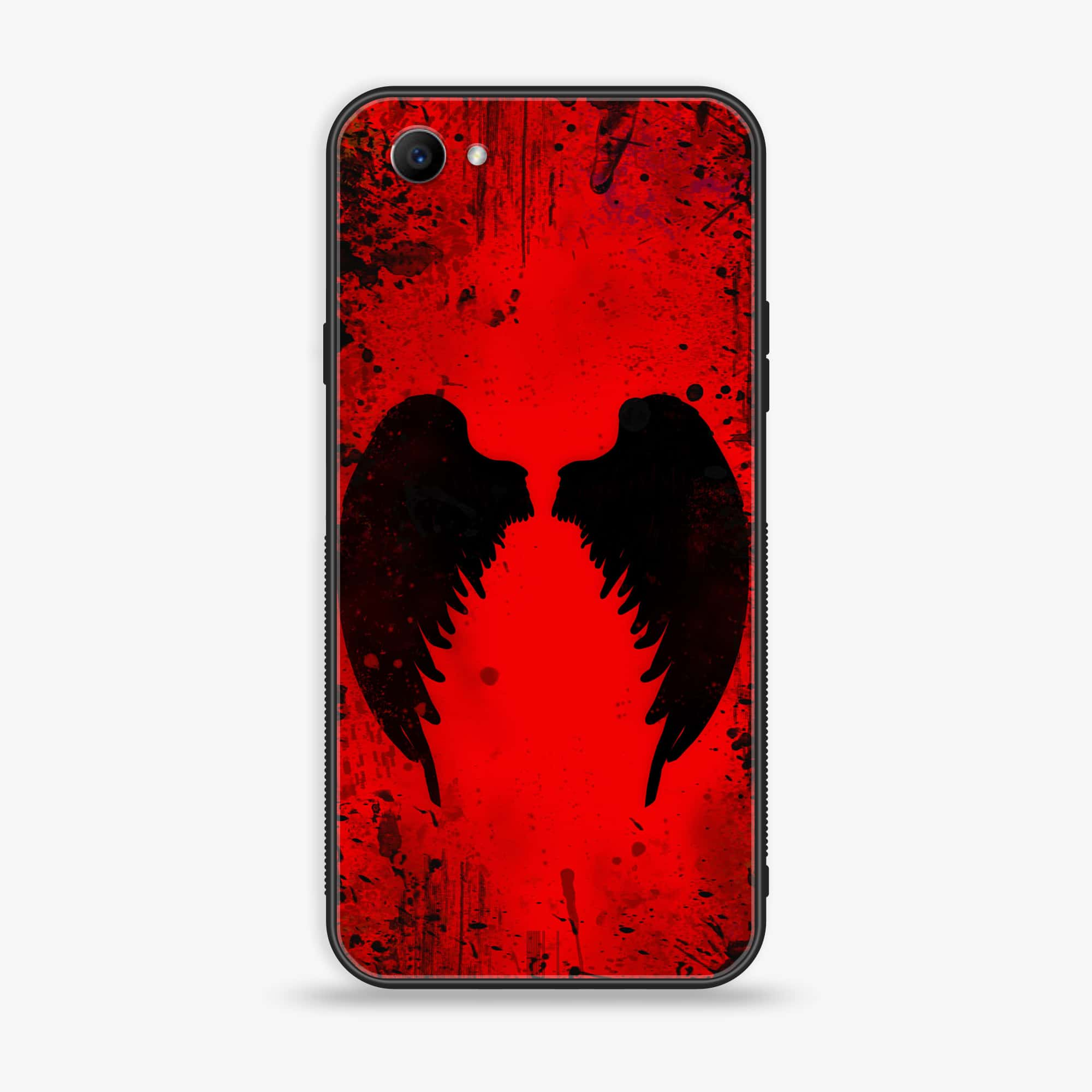 Oppo F7 Youth -  Angel Wings 2.0 Series - Premium Printed Glass soft Bumper shock Proof Case