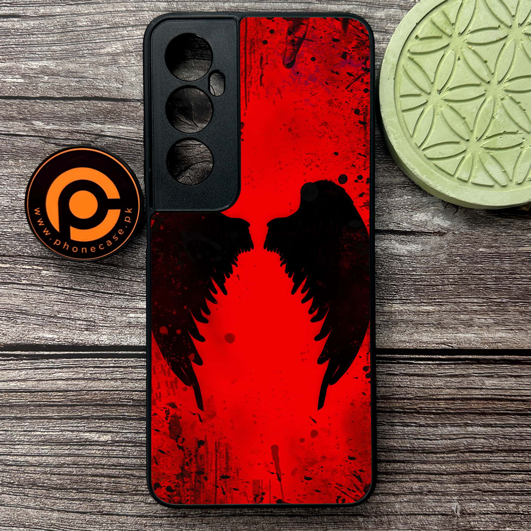 Realme C65  - Angel Wings 2.0 Series - Premium Metal Printed soft Bumper shock Proof Case
