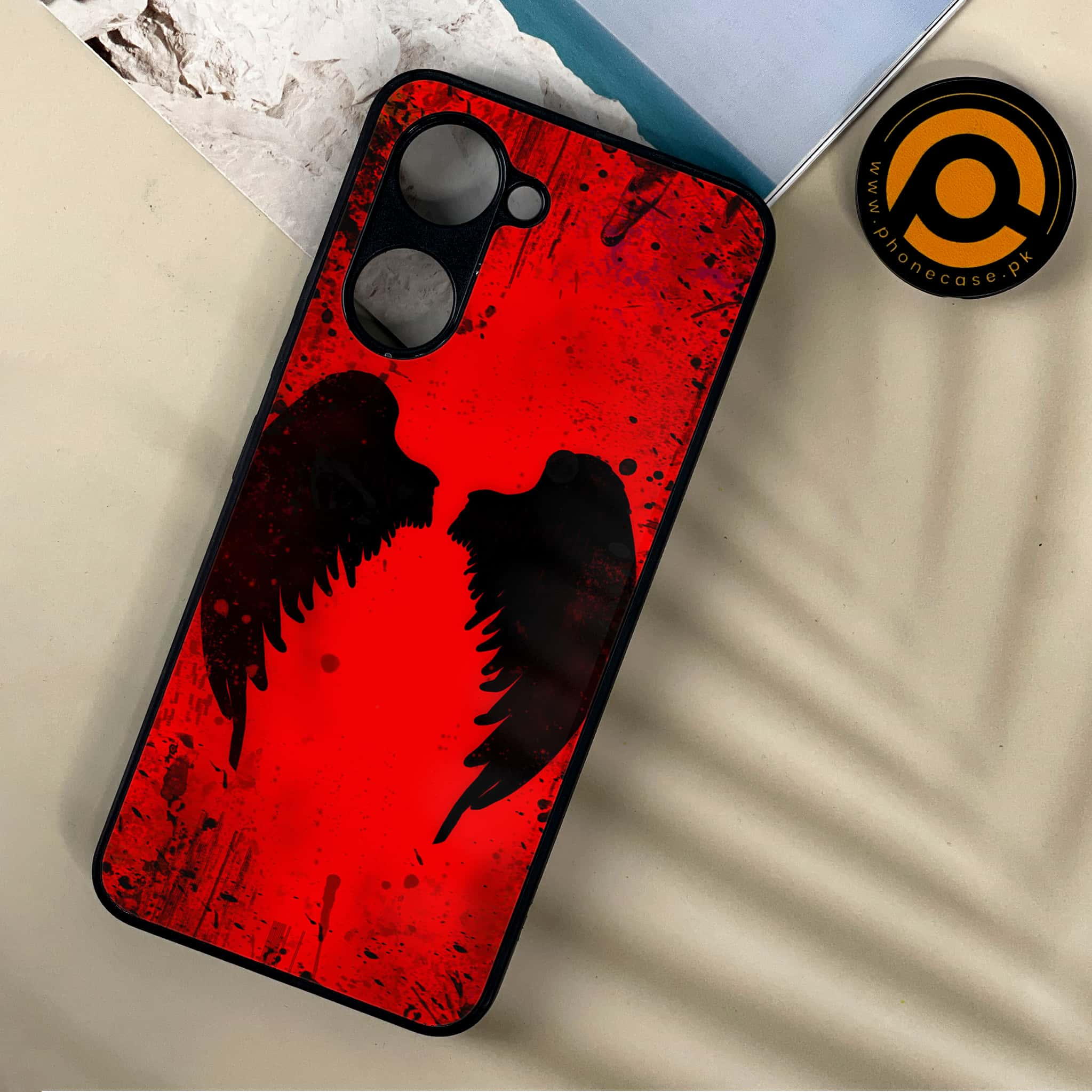 Vivo Y03 - Angel Wings 2.0 Series - Premium Printed Metal soft Bumper shock Proof Case