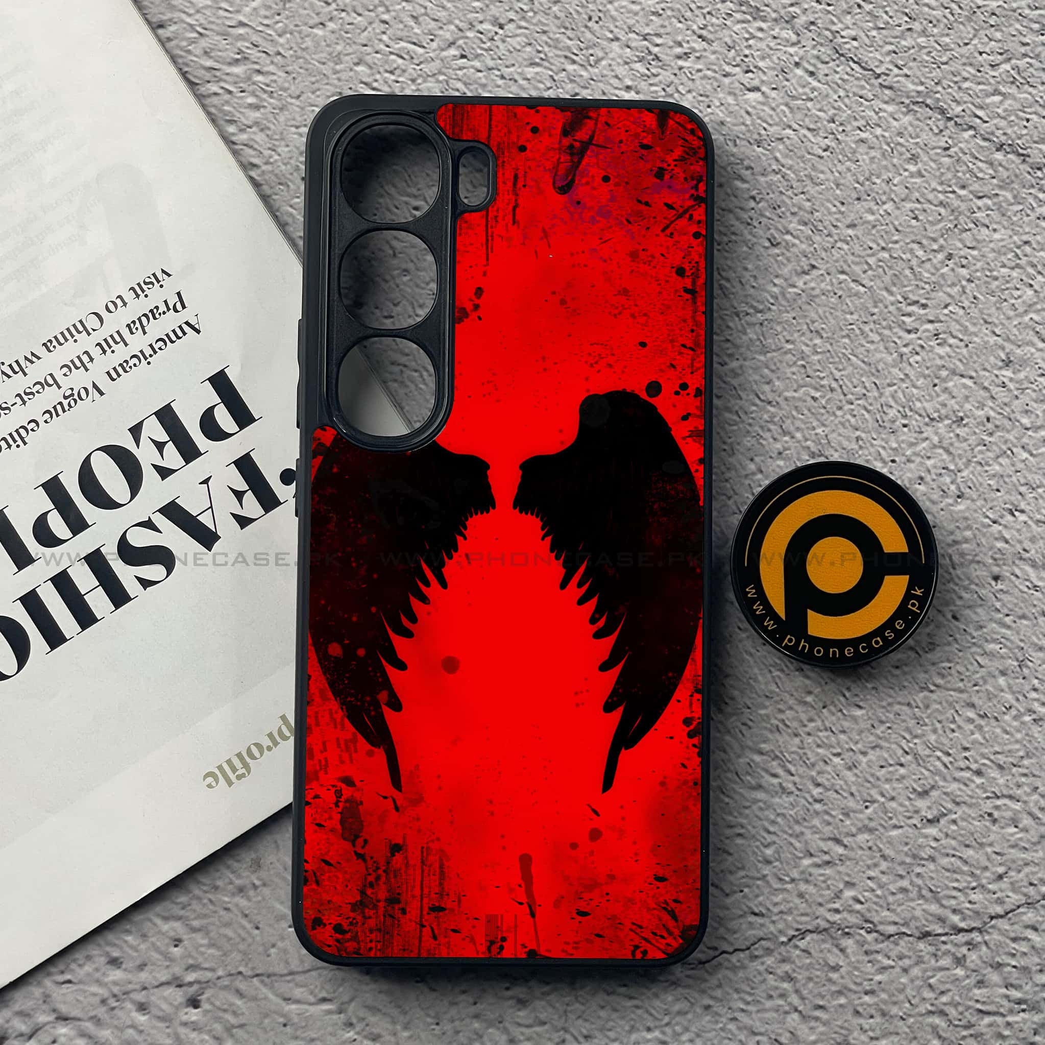 Vivo V40 Lite (IDN) - Angel Wings 2.0 Series - Premium Metal Printed soft Bumper Shock Proof Case