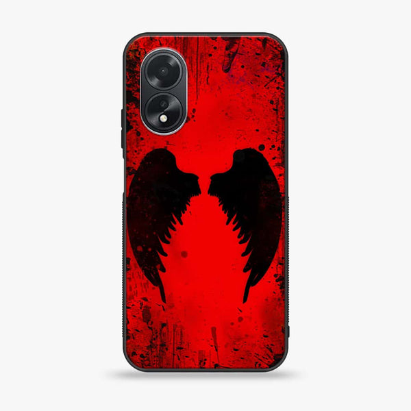 Oppo A18 4G/ Oppo A38 4G- Angel Wings 2.0 Design 3- Premium Printed Glass soft Bumper shock Proof Case CS-26257