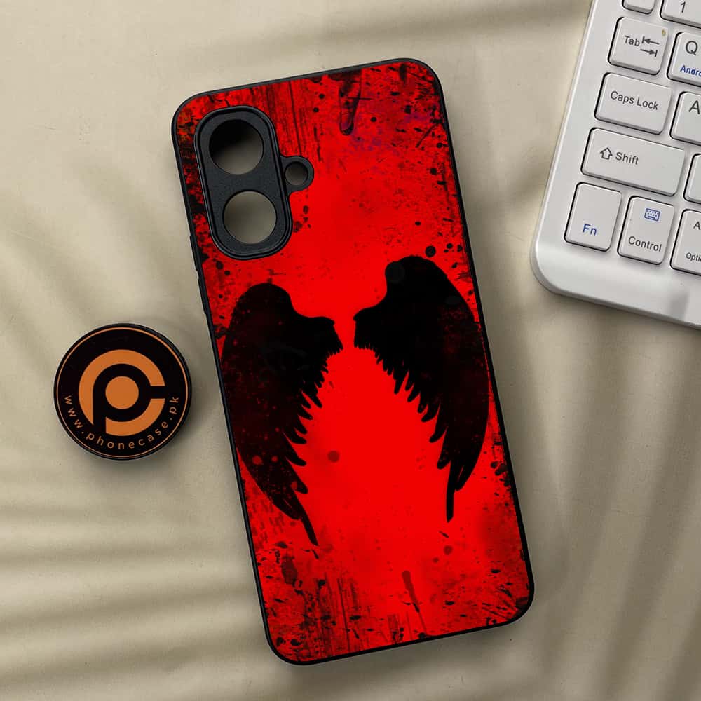 Infinix Smart 10 - Angel Wings 2.0 Series - Premium Metal Printed soft Bumper Shock Proof Case