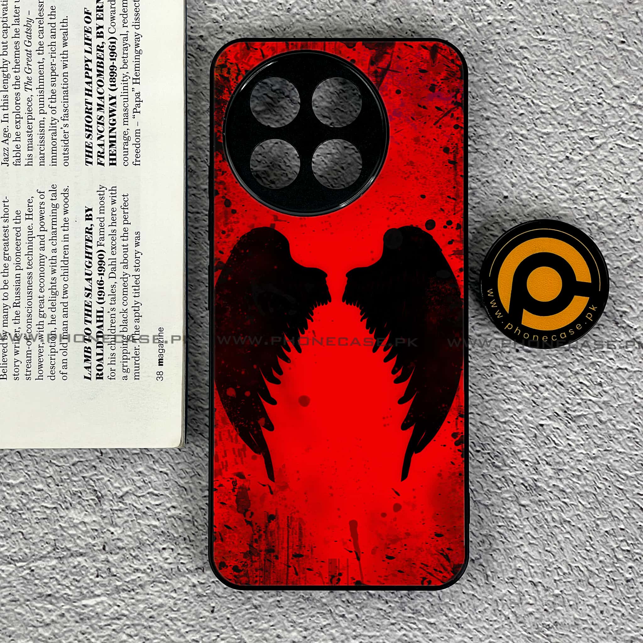 OnePlus Ace 5 - Angel Wings 2.0 Series - Premium Metal Printed soft Bumper shock Proof Case