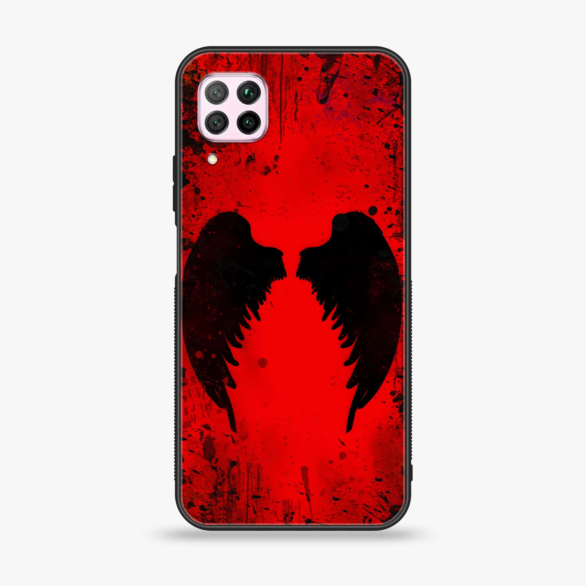 Huawei Nova 7i - Angel Wing 2.0 Series - Premium Printed Glass soft Bumper shock Proof Case