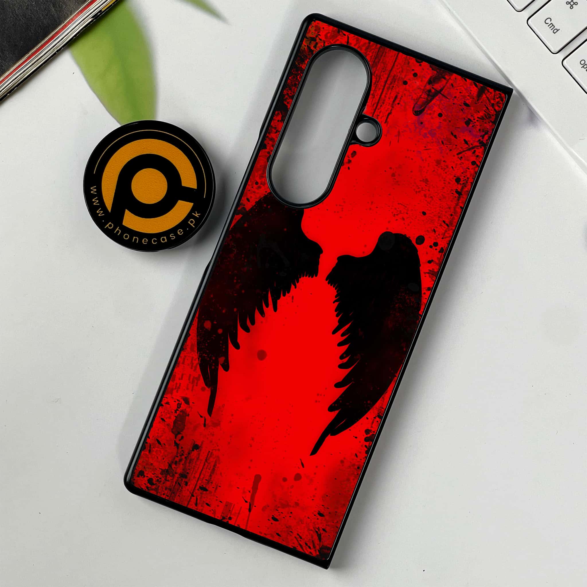 Samsung Galaxy Z Fold 7 - Angel Wings 2.0 Series - Premium Metal Printed soft Bumper shock Proof Case