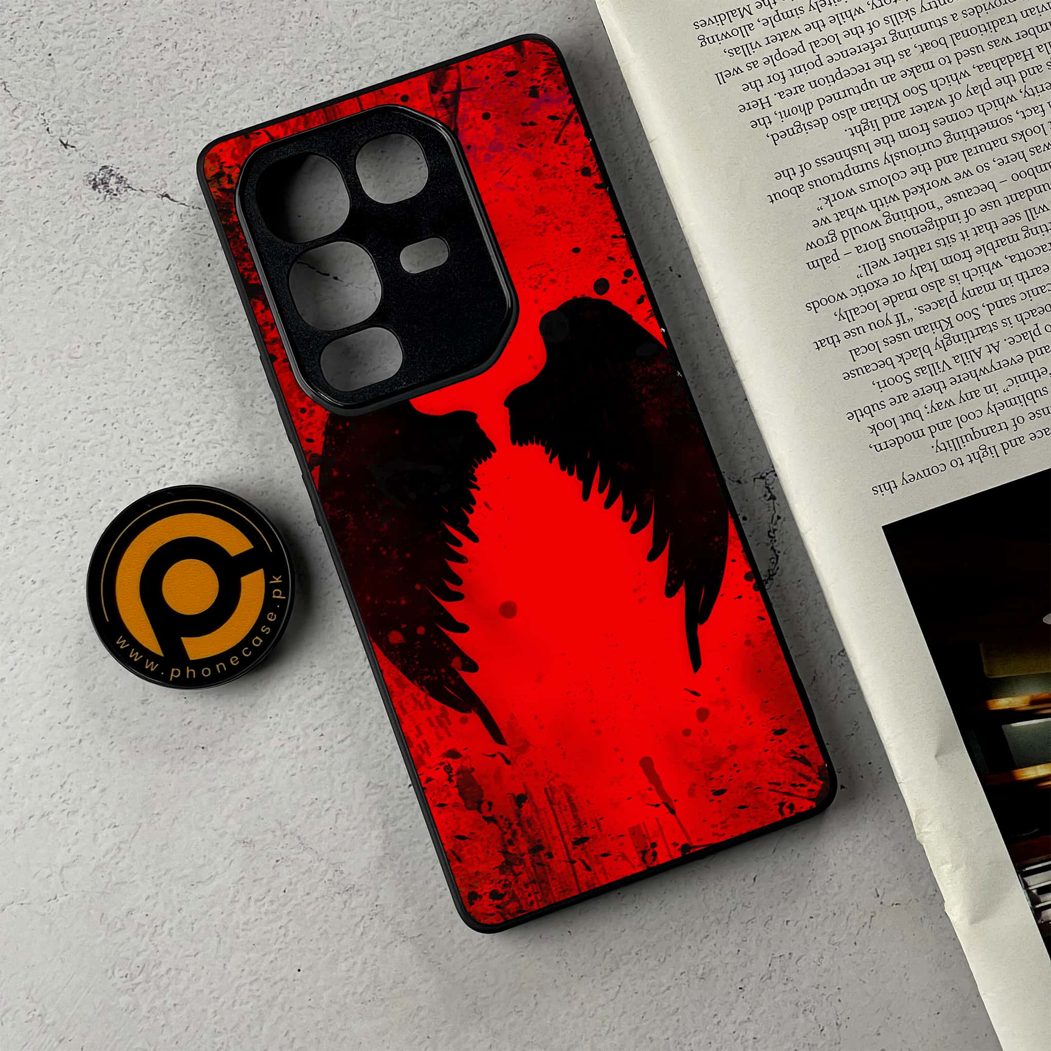 Infinix Note 50 - Angel Wings 2.0 Series - Premium Metal Printed Soft Bumper Shockproof Case